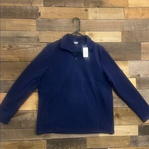 Lands' End Deep Blue Quarter-Zip Fleece